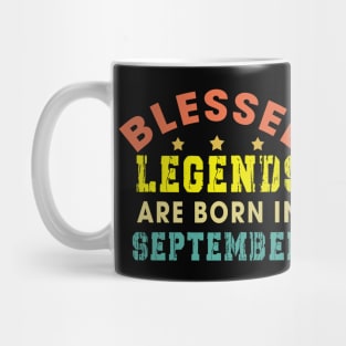 Blessed Legends Are Born In September Funny Christian Birthday Mug